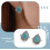 Boho turquoise stud earrings vintage silver 1 pair 3