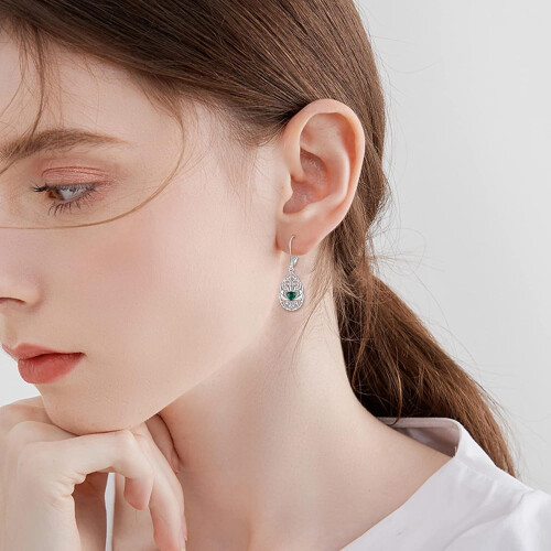Filigree Teardrop Earrings Sterling Silver Leverback 1