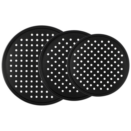 Pizza Crisper Pans Nonstick Perforated 3 pcs 1