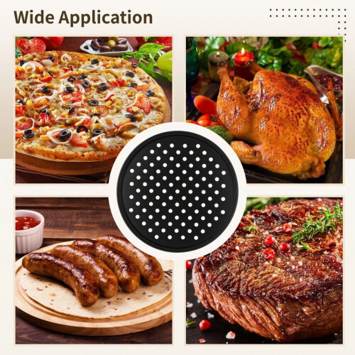 Pizza Crisper Pans Nonstick Perforated 3 pcs 2