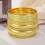 Gold Bangles Set for Women Textured Stackable 9-Piece 4