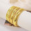 Gold Bangles Set for Women Textured Stackable 9-Piece 5