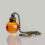 Crystal-style bathroom toilet pull chain handle orange 2