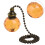 Crystal-style bathroom toilet pull chain handle orange 3