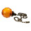 Crystal-style bathroom toilet pull chain handle orange 5