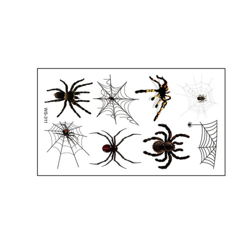 Ensemble de 10 autocollants tatouage araignée pour le corps 2