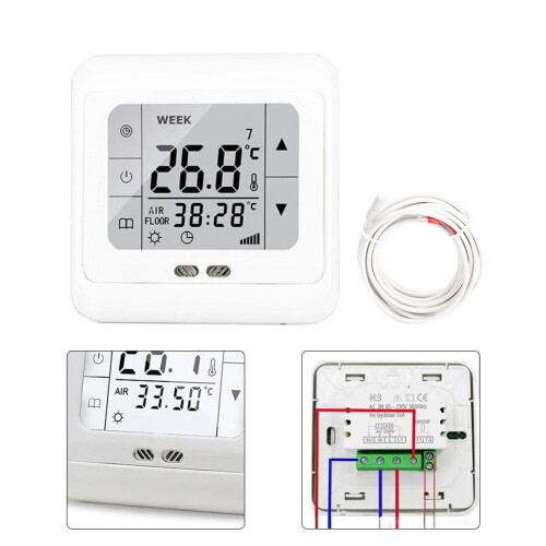 Thermostat Touchscreen Floor Heating Controller with Floor 1