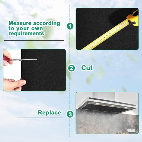 Activated Carbon Filter Pad for Cooker Hood 48x16 in 1