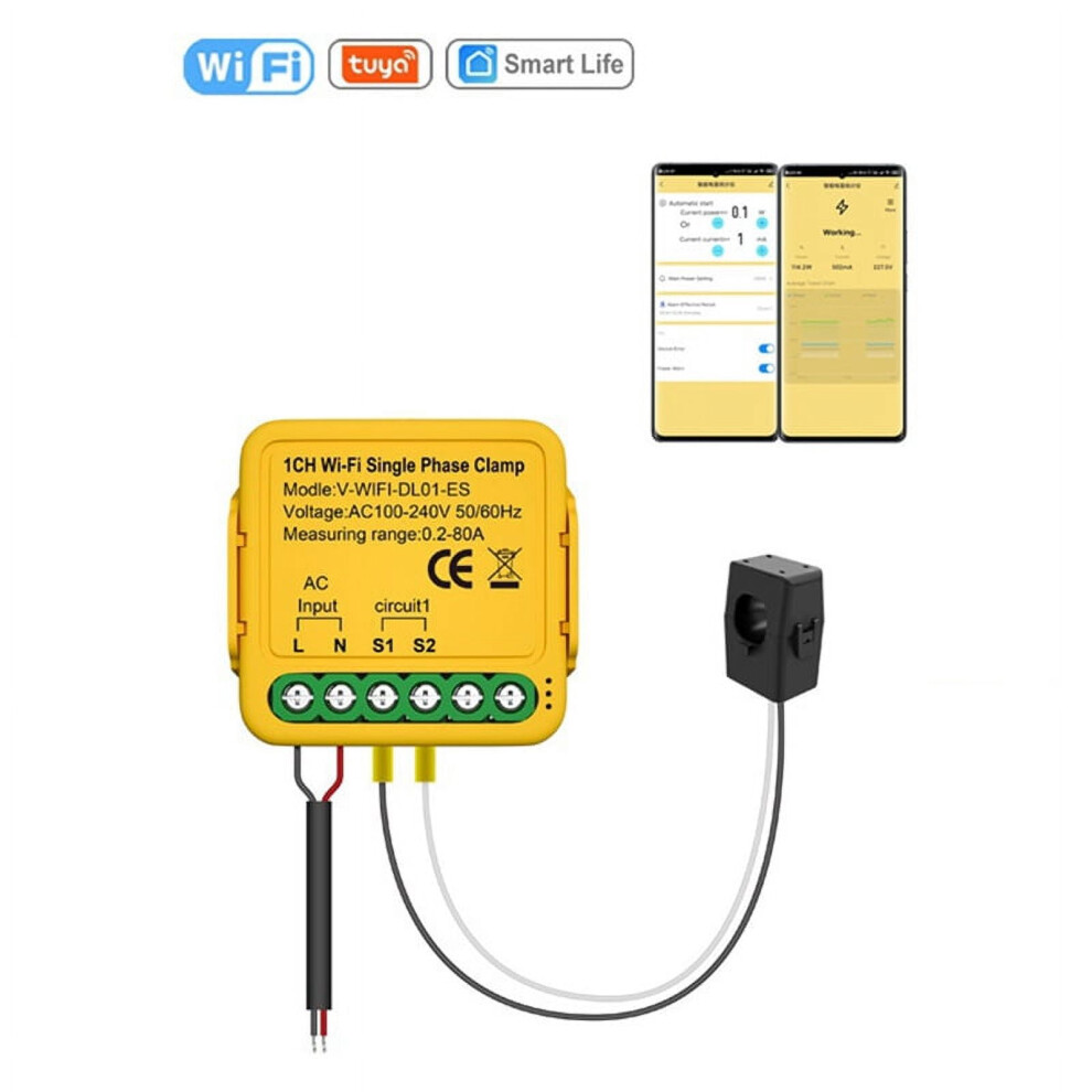 Tuya Wifi Power Meter Monitor Real-Time Energy 1 Channel 946140648439
