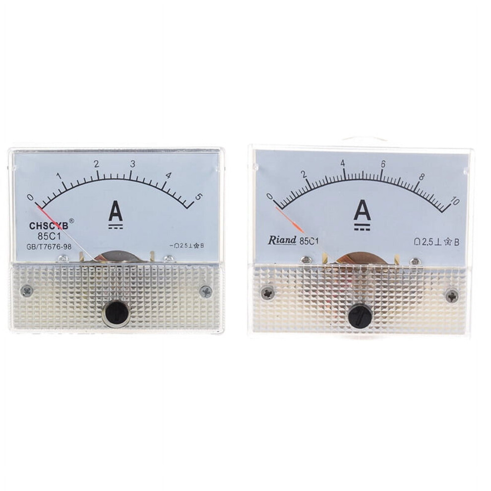 85C1 Dc Analog Panel Ammeter 0-10A Rectangular 946140649962