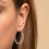 Sterling Silver Oval Hoop Dangle Earrings Hypoallergenic 2