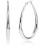 Sterling Silver Oval Hoop Dangle Earrings Hypoallergenic 5