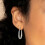 Sterling Silver Oval Hoop Dangle Earrings Hypoallergenic 6