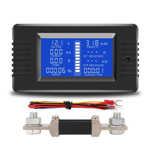 PZEM015 Ψηφιακός μετρητής τάσης DC0-200V με ελεγκτή μπαταρίας αυτοκινήτου 300A 12V24V48V