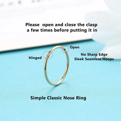 18k Gold Hinged Hoop Earring Set 6mm 8mm 10mm 1