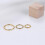 18k Gold Hinged Hoop Earring Set 6mm 8mm 10mm 5