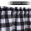 Black and White Buffalo Check Kitchen Curtains 28"W x 30"L 3