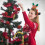 Christmas Ball Ornaments Pearl Sequins Red 6 pcs 7