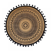LOVEVER boho round placemats set of 4 jute linen 15 inch