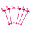 Haust flamingo stirring rods plastic 12 pcs 6