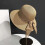 (56-58cm, Khaki 01) Adjustable Womens Sun Hat Outdoors Selected Materials Leisure Sunscreen Cap 1
