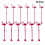 Haust flamingo stirring rods plastic 12 pcs 2