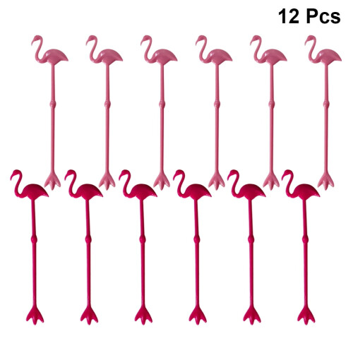 Haust flamingo stirring rods plastic 12 pcs 1