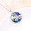 Axolotl Necklace 925 Sterling Silver Blue Crystal 7