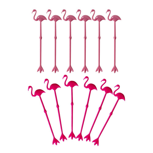 Haust flamingo stirring rods plastic 12 pcs 2