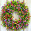 Autumn Teardrop Wreath with Pumpkins, Berries and Maple 1