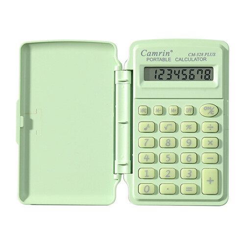 Mini 8-digit calculator with flip cover and sound