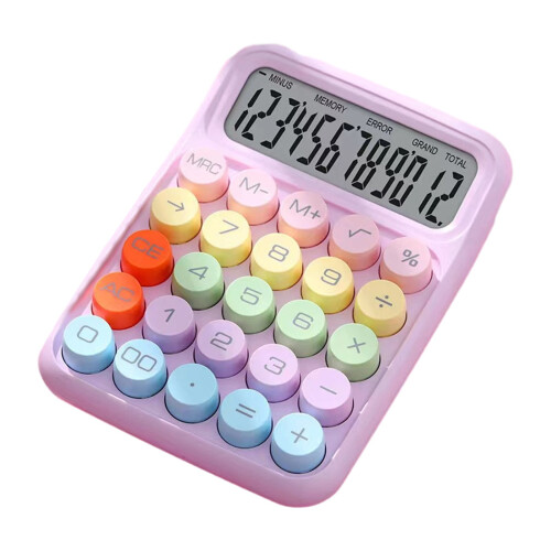 Basic office calculator 12-digit colorful design