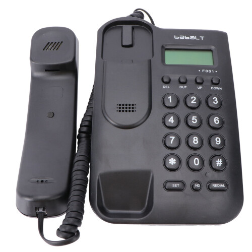 Office wall-mounted telephone extension black