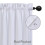 Kitchen curtain and valance set waffle weave blackout white 2