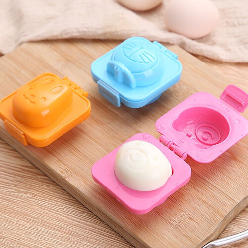 LNKOO 3D Cartoon Egg Mold for Boiled Eggs, 6 pcs