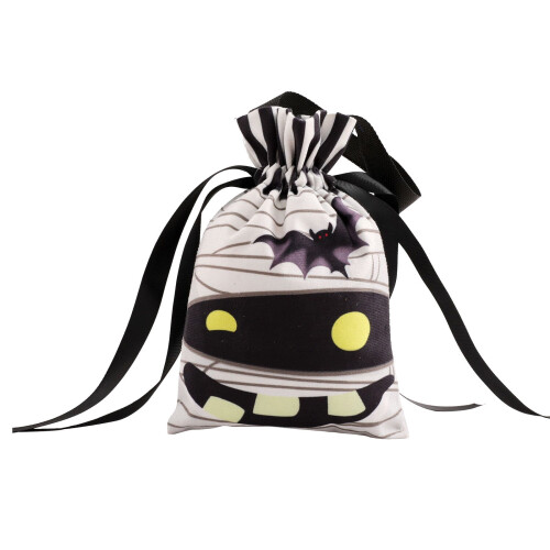 Halloween candy bags mummy pattern reusable drawstring