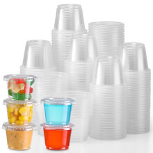 1oz portion cups with lids 50 pack airtight stackable