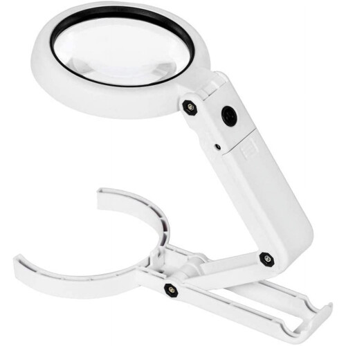 Handheld Magnifying Glass with Light 5X 8 LED 2