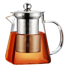 Glass Teapot Stovetop Borosilicate with Stainless Steel
