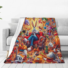 Bugs Bunny anime blanket soft flannel 80" x 60"