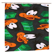 Daffy Duck shower curtain polyester 72 x 72 inches with 12