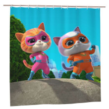 Superkitties shower curtain 72x72 in blackout waterproof