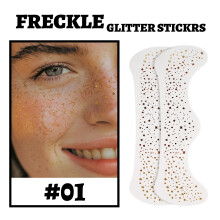Glitter Metallic Face Tattoos Butterflies Freckles 12pcs