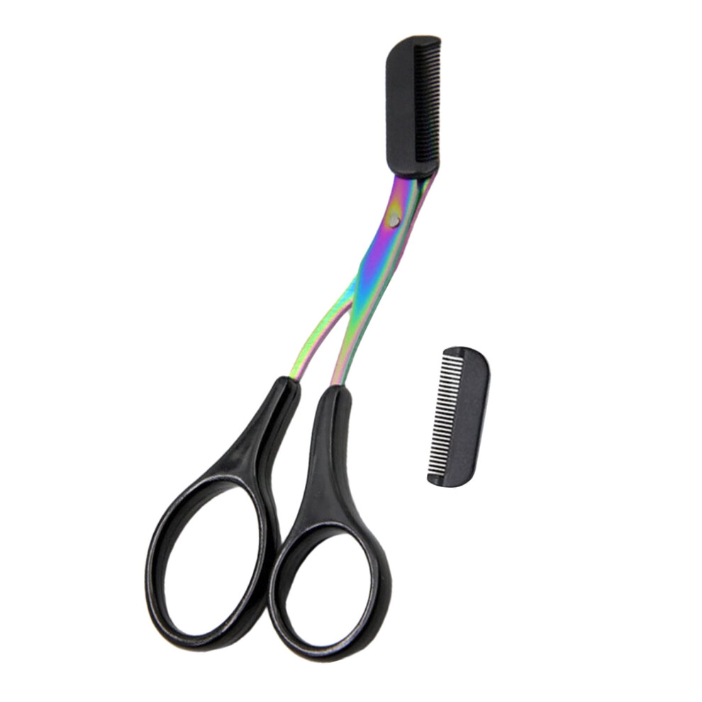 Eyebrow Scissors Stainless Steel with Comb 1 Pair