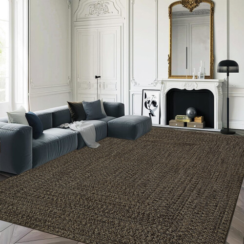 Woven Modern Area Rug Brown 5' x 7' 2
