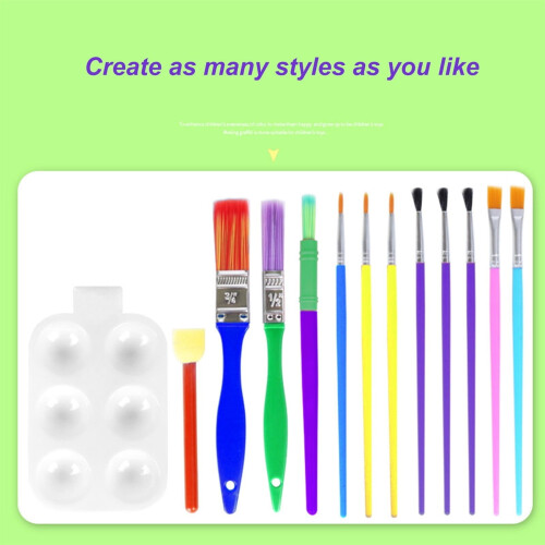 Kids Paint Brush Small Size 13-Piece Set 1