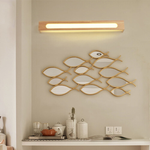 ITSELFER LED wall lamp for bathroom vanity wooden mirror 2