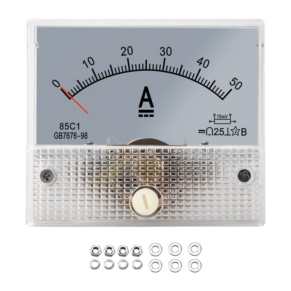 Analog Panel Ammeter Rectangle 0-50A 85C1 946140649443