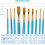 Acrylic Brush Set Round Pointed Nylon 10 Pieces 4