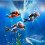 Blue diver decorative ornament for fish tanks 1 pc 8